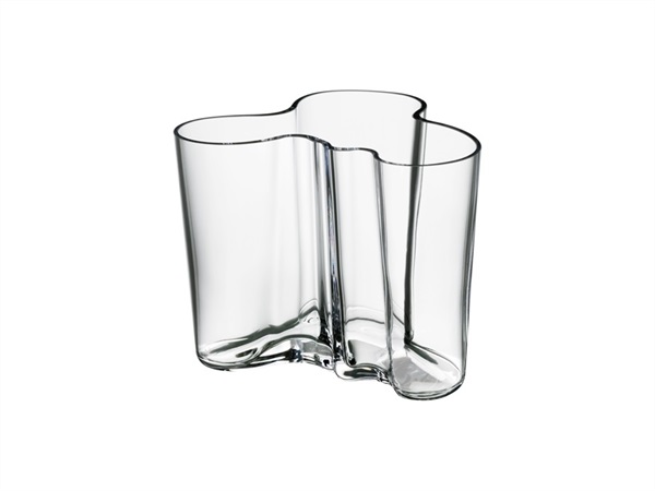 IITTALA Alvar Aalto, vaso trasparente in vetro 120 mm