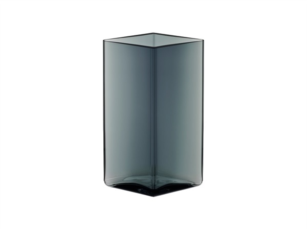 IITTALA Ruutu, vaso grigio in vetro 115x180 mm