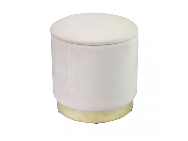 MAGAZZINI COSMA S.P.A. POUF CONTENITORE ROTONDO IN VELLUTO BEIGe