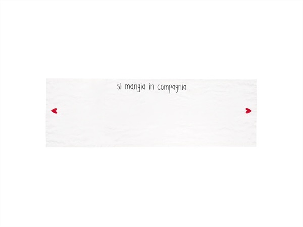 SIMPLE DAY LIVING & LIFESTYLE Runner Si mangia in compagnia 50x160 cm