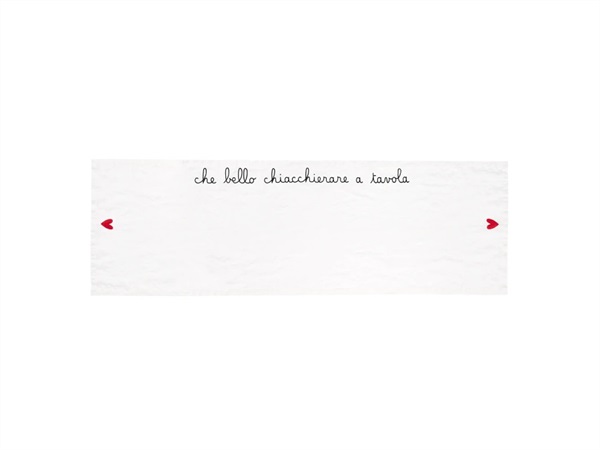 SIMPLE DAY LIVING & LIFESTYLE Runner Che bello chiacchierare a tavola 50x160 cm