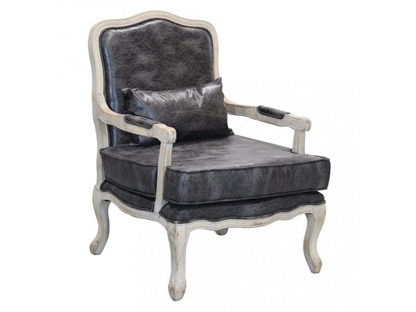 MAGAZZINI COSMA S.P.A. POLTRONA CHRISTY IN ECOPELLE VINTAGE GRIGIO