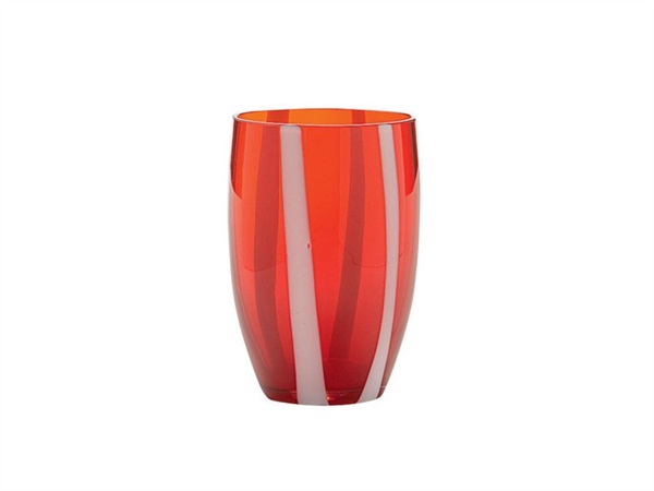 ZAFFERANO S.R.L. Gessato, bicchiere tumbler rosso 32 cl