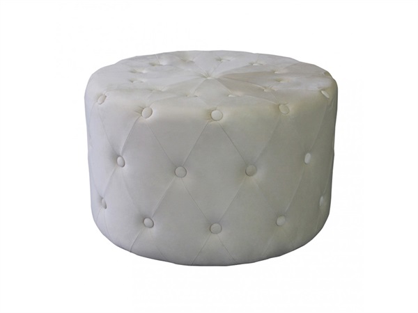 MAGAZZINI COSMA S.P.A. POUF ROTONDO IN VELLUTO BEIGe