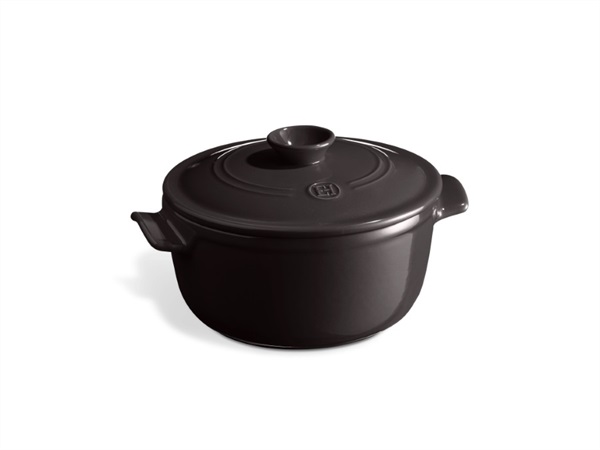 EMILE HENRY-EMILE & CO Cocotte tonda 2,5 Lt - fusain