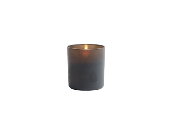 UYUNI LIGHTING Glass candels, candela in vetro, grigio, 9,2x10,2 cm