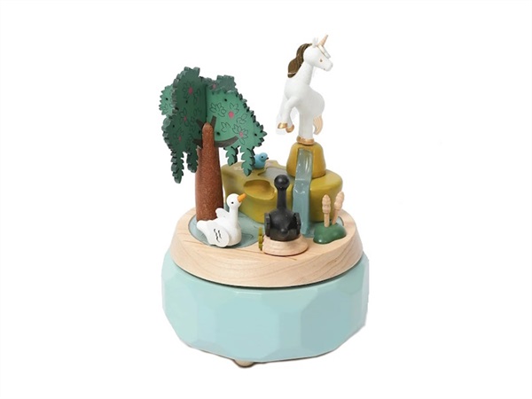 WOODERFUL LIFE Carillon Multi Rotante - Unicorno con Cigni