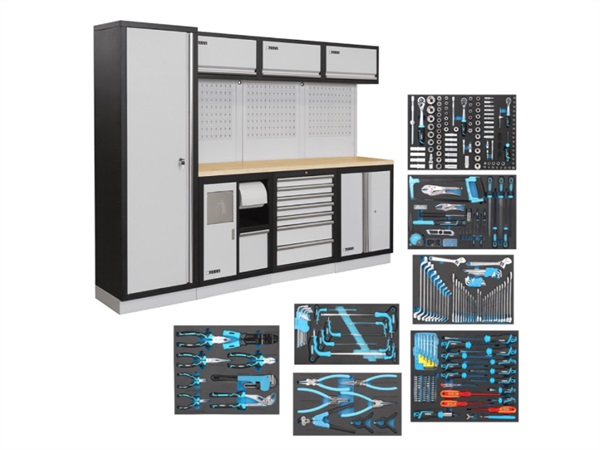 FERVI SPA Combinazione arredo officina A007G, con 290 utensili