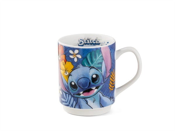 EGAN Mug impilabile Stitch blu, 350 ml