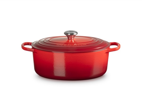 LE CREUSET Evolution, cocotte ovale 33 cm in ghisa vetrificata - ciliegia