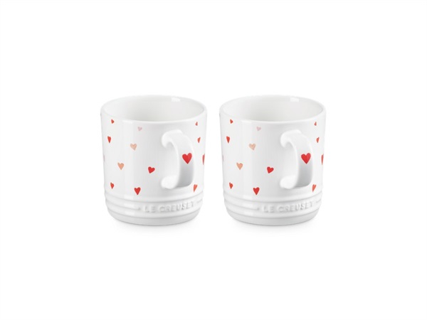 LE CREUSET Amour, set 2 mug in gres vetrificato 0,35 Lt - bianco