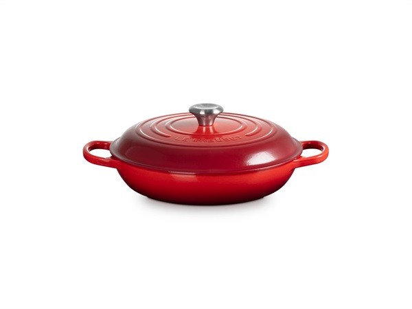 LE CREUSET Evolution, tegame basso 30 cm in ghisa - ciliegia