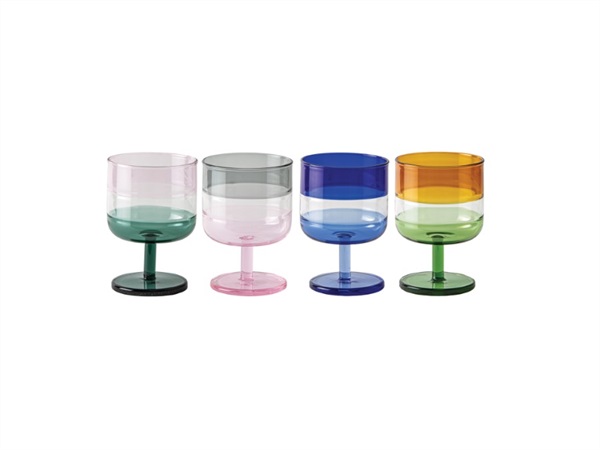 LIVELLARA S.R.L. Stacks, set 4 calici bassi 250 ml