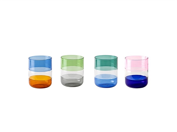 LIVELLARA S.R.L. Stacks, set 4 bicchieri tumbler 350 ml