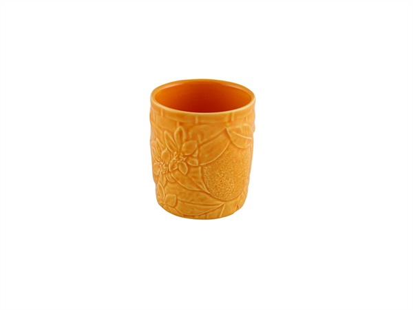 BORDALLO PINHEIRO Carmen, bicchiere old fashion arancio