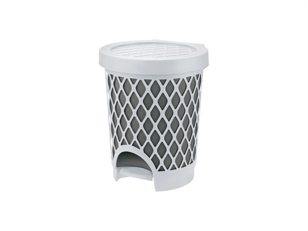 TONTARELLI Trellis - Pattumiera a pedale 16 L Light grey / Grafite