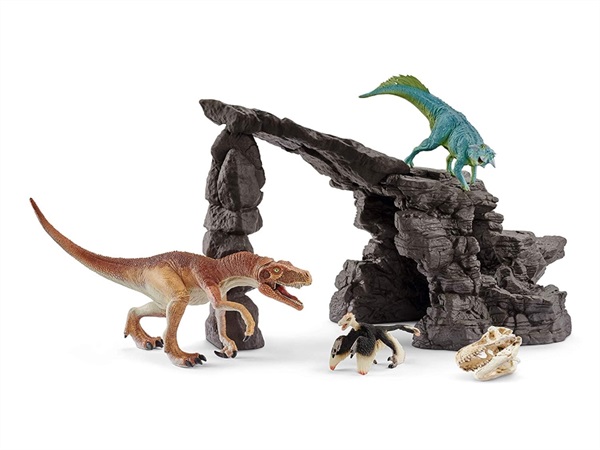 SCHLEICH dino set con caverna