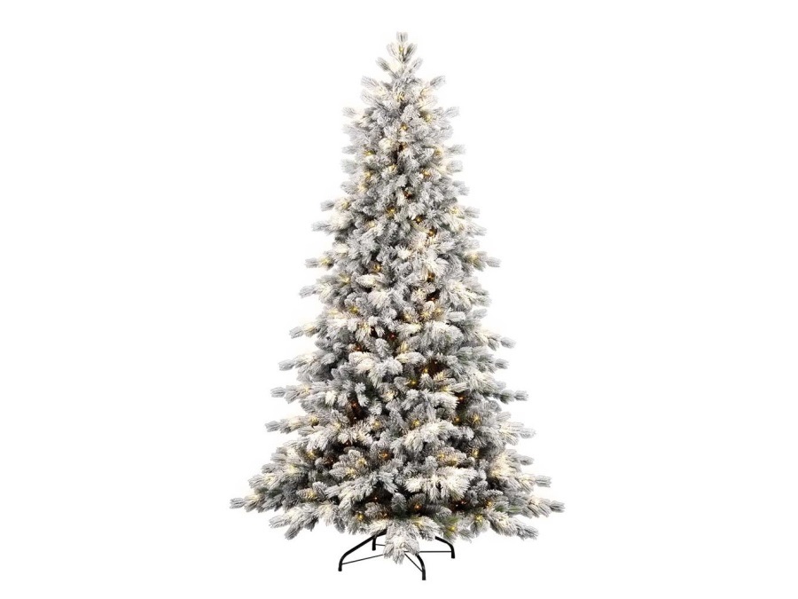 FLORA S.R.L. Creek floccato, albero di natale con 250 led - 180 cm