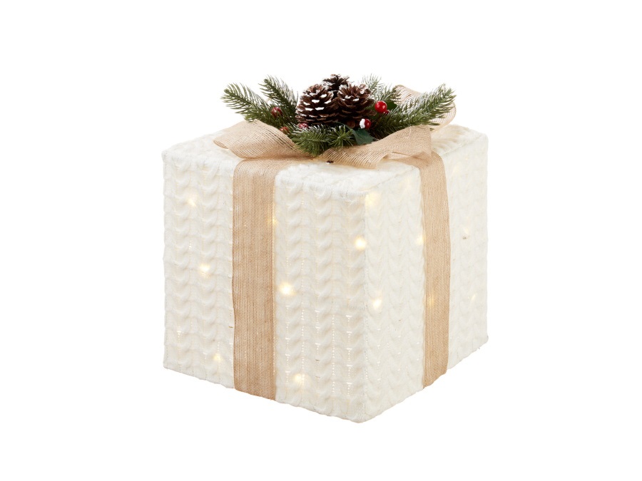 L'OCA NERA Doni splendenti, pacco grande con 30 led, 26x26x30h cm