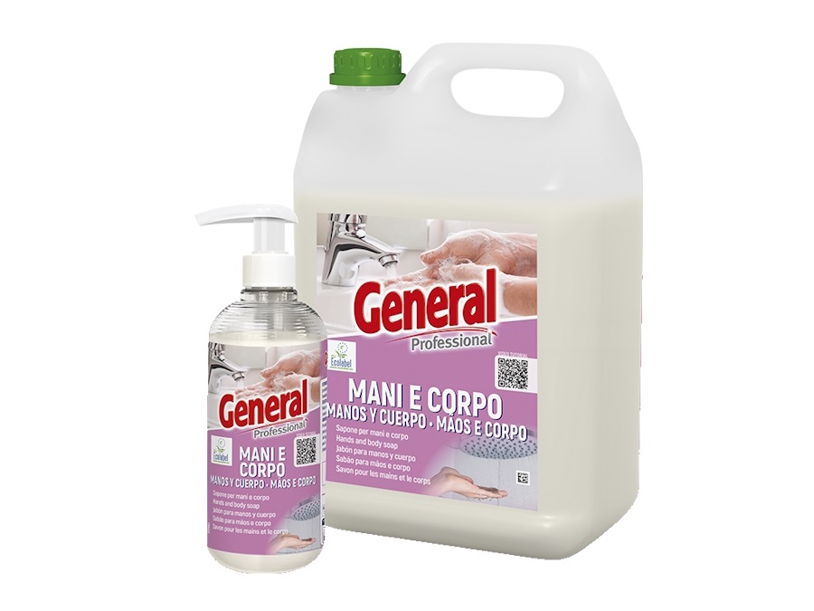 GENERAL PROFESSIONAL Ecolabel, Sapone per mani e corpo 5 kg