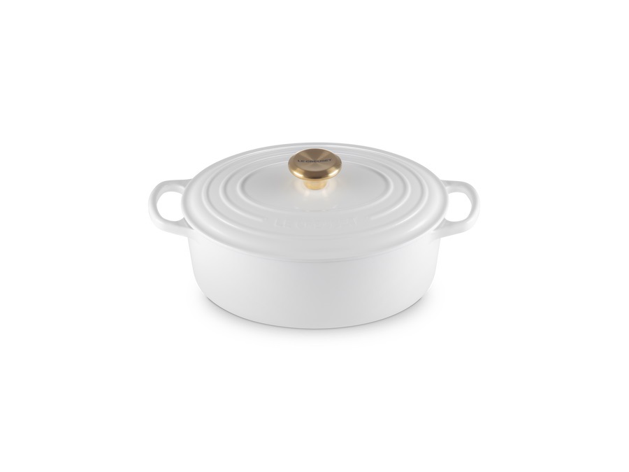 LE CREUSET Evolution, cocotte ovale 27 cm in ghisa vetrificata - bianco