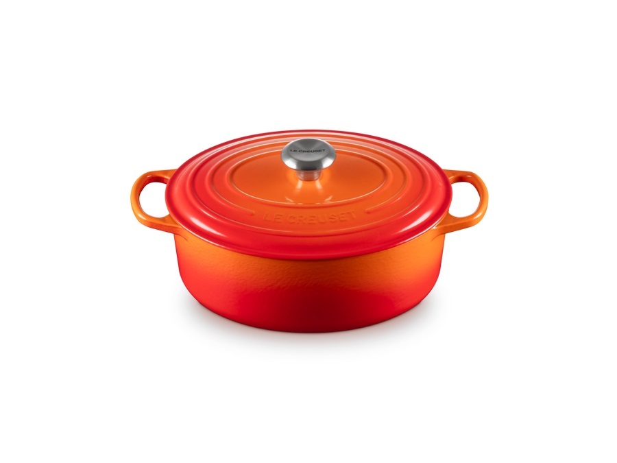 LE CREUSET Evolution, cocotte ovale 29 cm in ghisa vetrificata - arancio