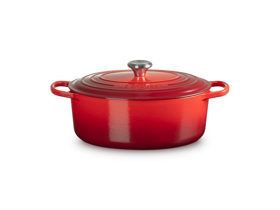 LE CREUSET Evolution, cocotte ovale 31 cm in ghisa vetrificata - ciliegia