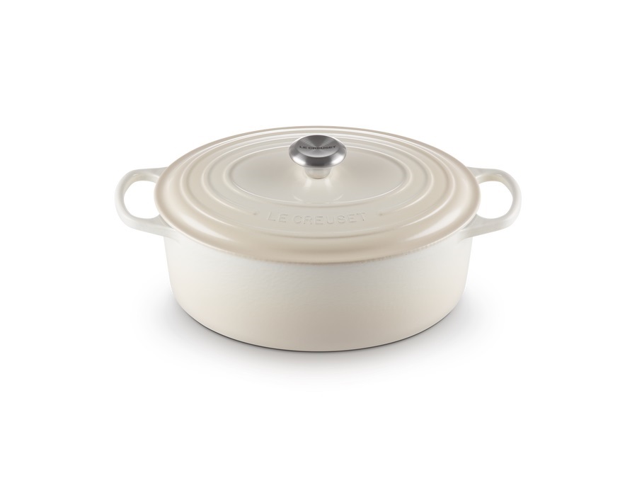 LE CREUSET Evolution, cocotte ovale 31 cm in ghisa vetrificata - meringue