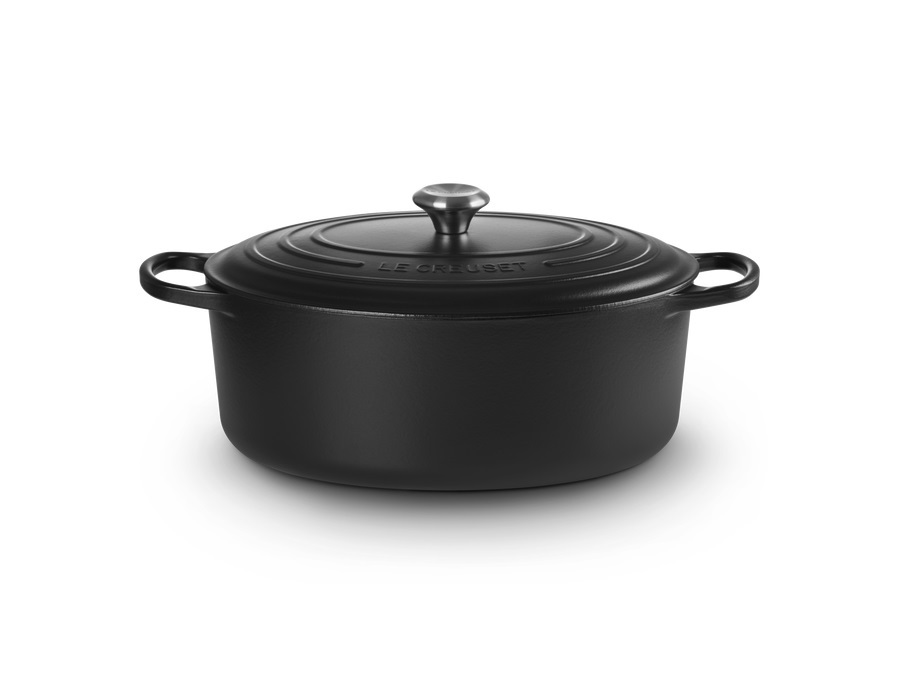 LE CREUSET Evolution, cocotte ovale 35 cm in ghisa vetrificata - nero matt