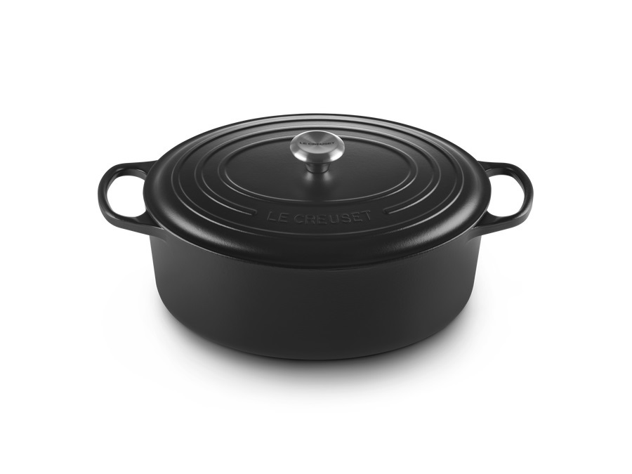 LE CREUSET Evolution, cocotte ovale 35 cm in ghisa vetrificata - nero matt