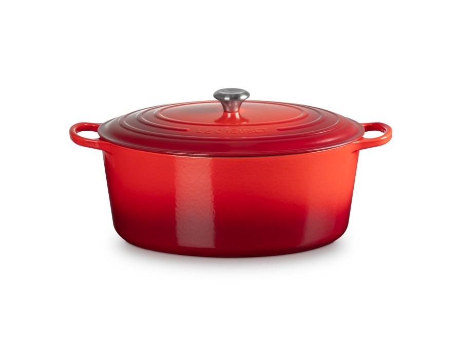 LE CREUSET Evolution, cocotte ovale 40 cm in ghisa vetrificata - ciliegia