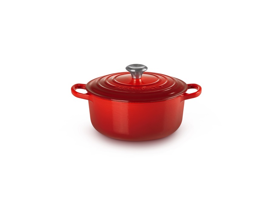 LE CREUSET Evolution, cocotte rotonda 20 cm in ghisa vetrificata - ciliegia