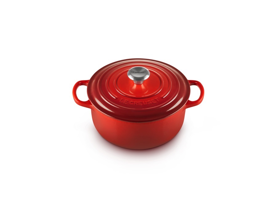 LE CREUSET Evolution, cocotte rotonda 20 cm in ghisa vetrificata - ciliegia