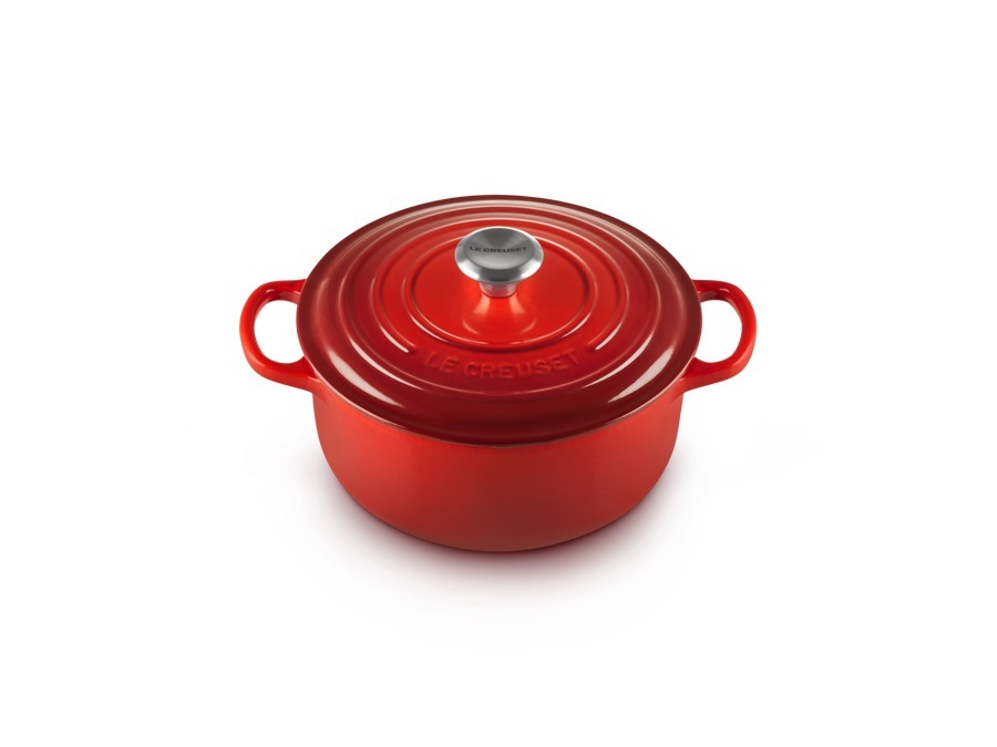 LE CREUSET Evolution, cocotte rotonda 22 cm in ghisa vetrificata - ciliegia