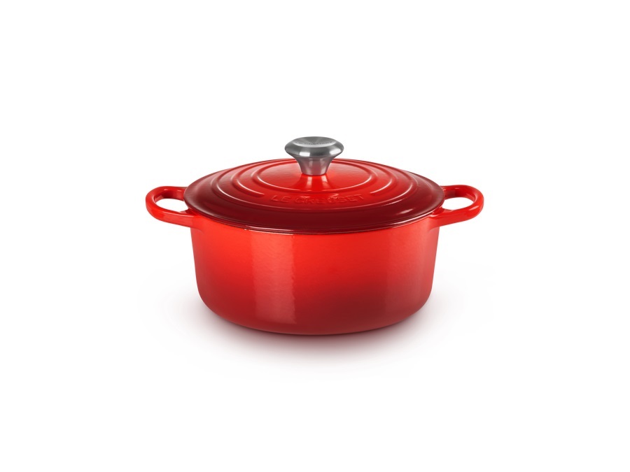 LE CREUSET Evolution, cocotte rotonda 24 cm in ghisa vetrificata - ciliegia