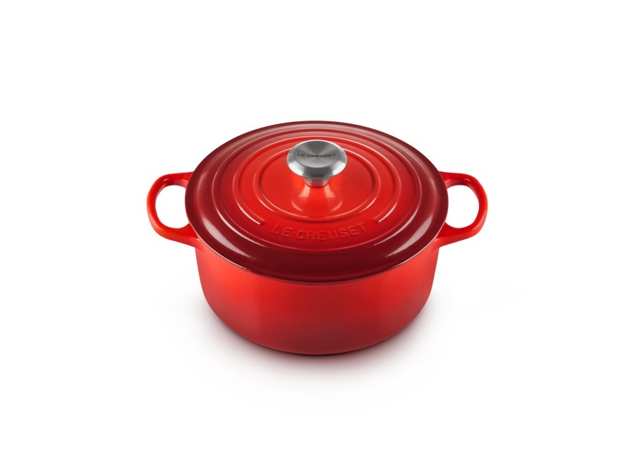 LE CREUSET Evolution, cocotte rotonda 24 cm in ghisa vetrificata - ciliegia