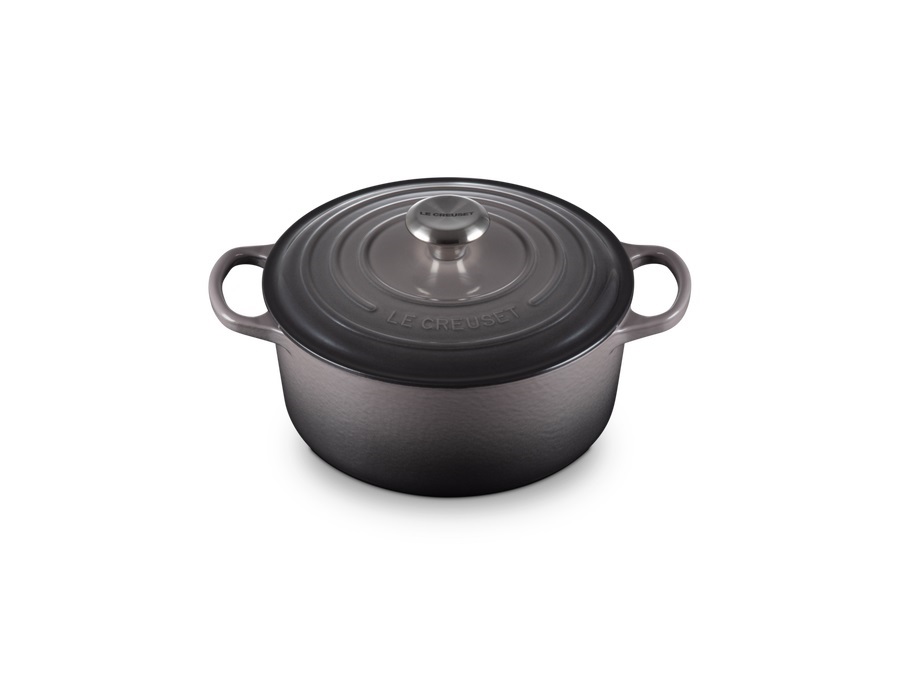 LE CREUSET Evolution, cocotte rotonda 24 cm in ghisa vetrificata - flint