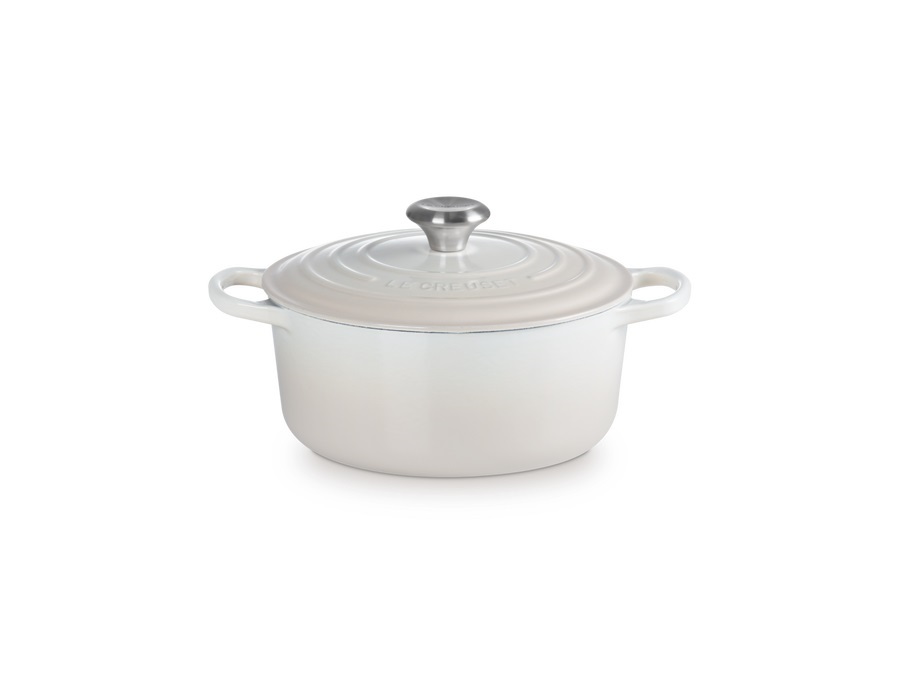 LE CREUSET Evolution, cocotte rotonda 24 cm in ghisa vetrificata - meringue