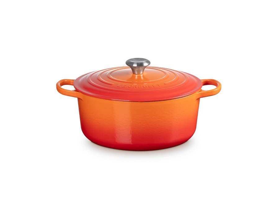 LE CREUSET Evolution, cocotte rotonda 28 cm in ghisa vetrificata - arancio