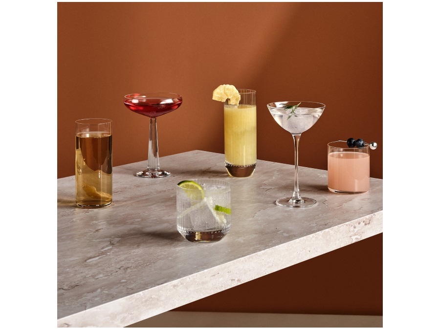 NUDE GLASS Finesse, set 4 bicchieri da long drink 350 cc