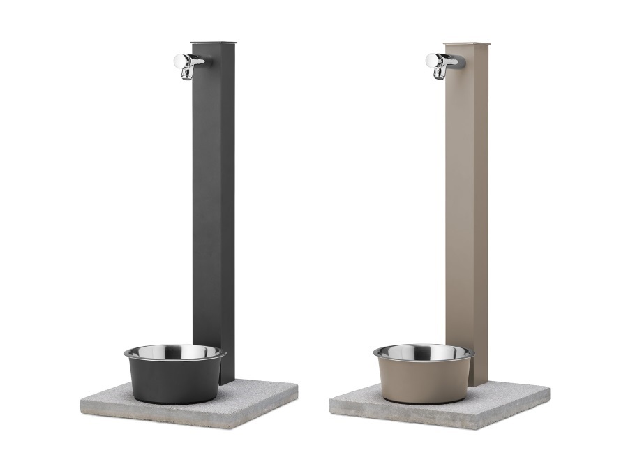 BEL FER Fontana pet a colonna con base e vaschetta abbeveratoio 42/rex-p - 3 colori disponibili