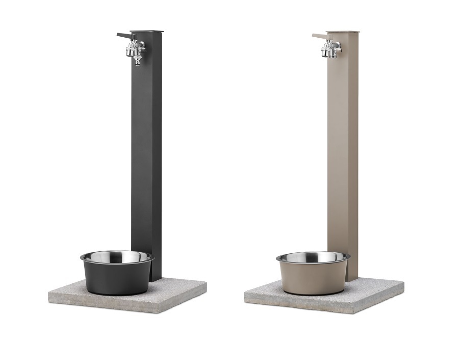 BEL FER Fontana pet a colonna con base e vaschetta abbeveratoio 42/rex-r - 3 colori disponibili