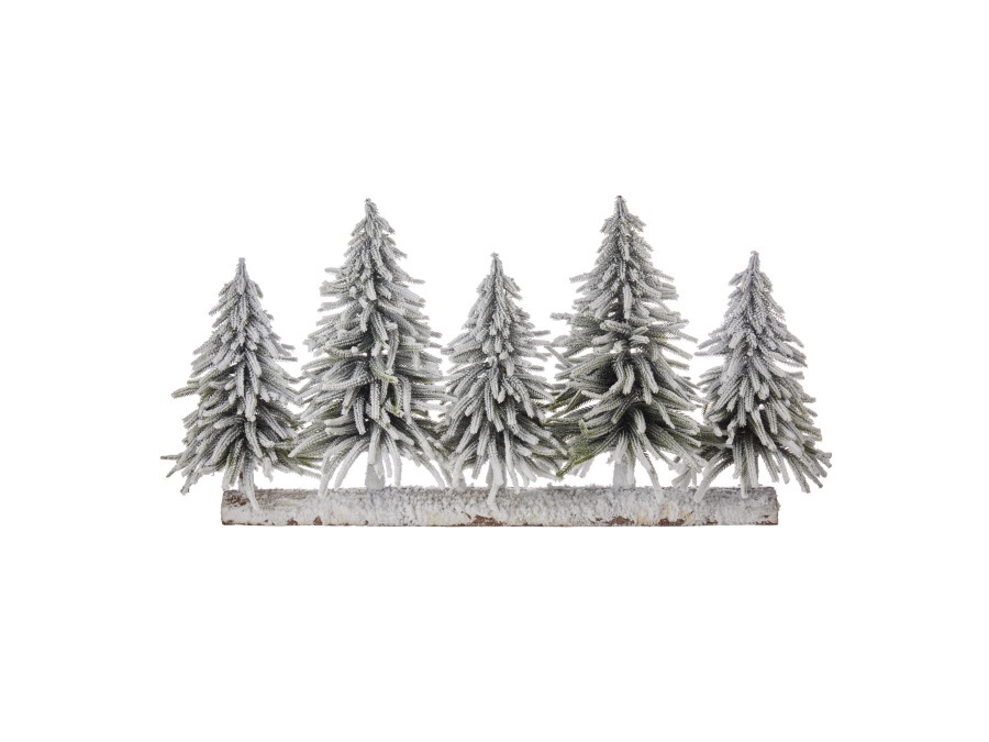 L'OCA NERA Foresta del nord, boschetto con neve 5 alberi 80x19x42h cm