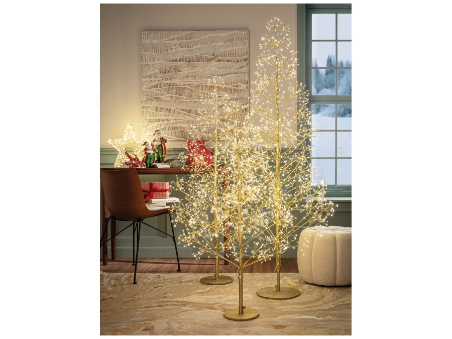 L'OCA NERA Foresta di luci-albero medio, albero medio con 1500 micro led, 150h cm