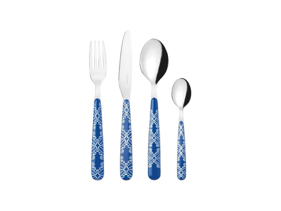 FRATELLI GUZZINI S.P.A. Fusion, set 24 posate blu mediterraneo