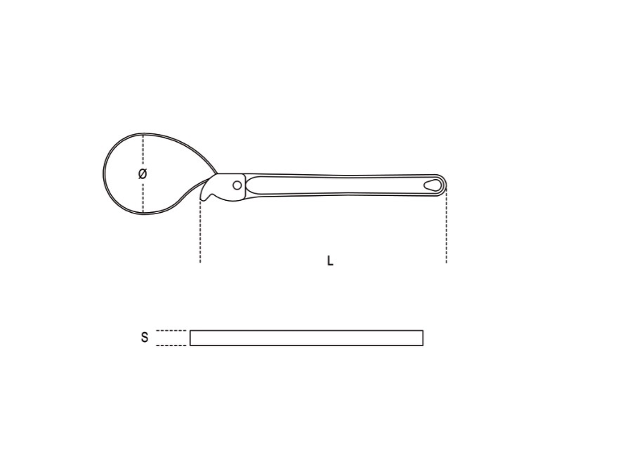 BETA UTENSILI Giratubo reversibile a nastro leva in acciaio forgiato - MISURA Ø max " (8" gas) - Ø max (220 mm) - L (300 mm) - S (27 mm)