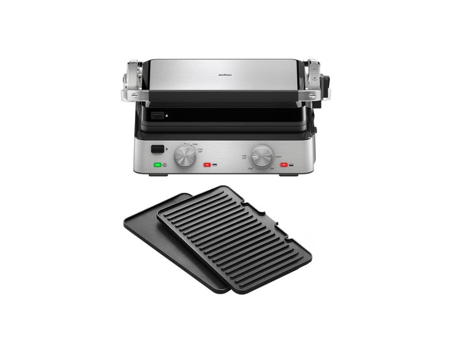 BRAUN Griglia a contatto MultiGrill 7 CG 7020 Nero/Acciaio inox