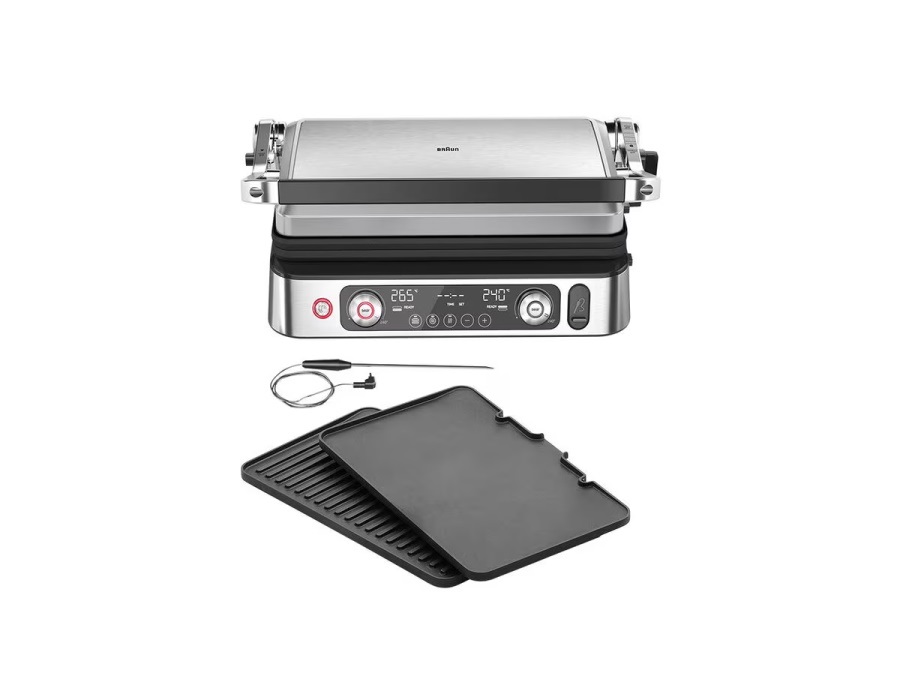 BRAUN Griglia a contatto MultiGrill 9 Pro CG 9160 Nero/Acciaio inox