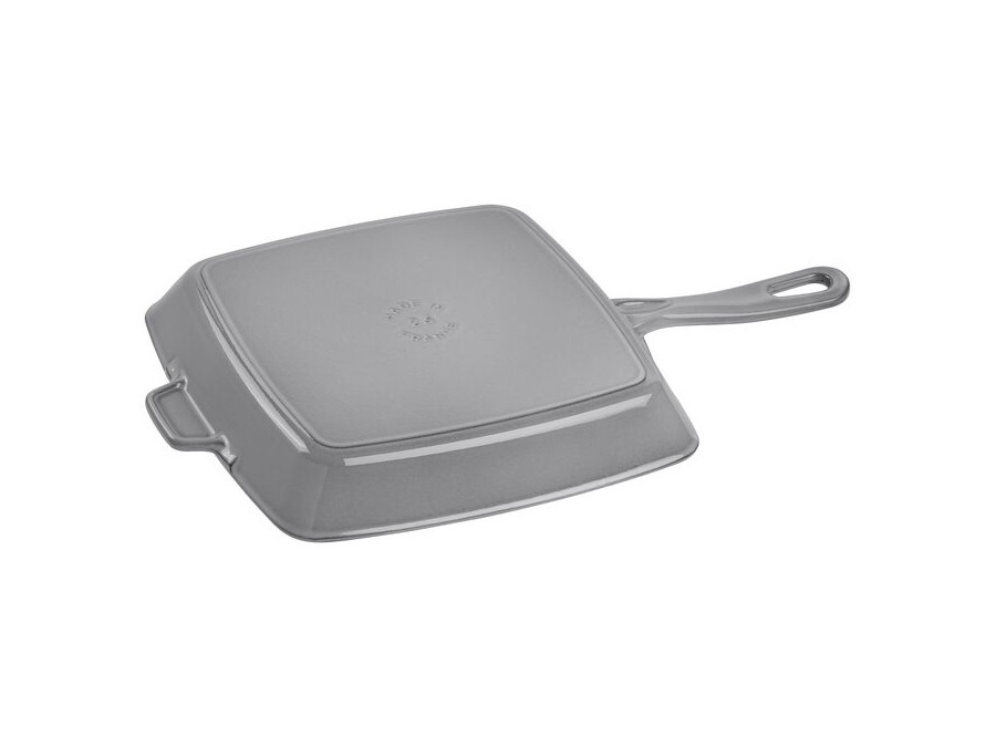 STAUB Grill con manico quadrato - 26 cm, grigio grafite