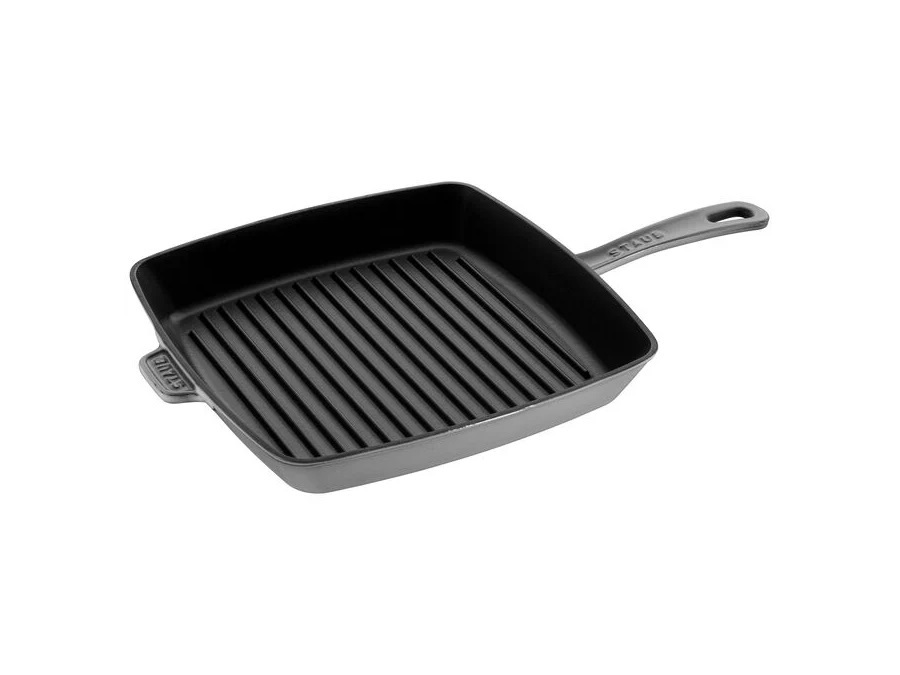 STAUB Grill con manico quadrato - 30 cm, grigio grafite